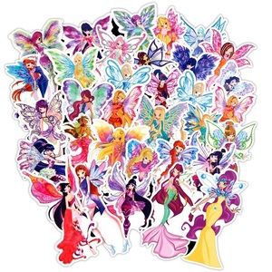 50pcs Fairies Waterproof Vinyl Decal Stickers
